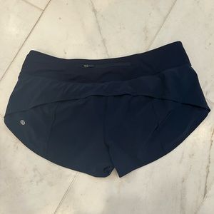 Lululemon Navy 2.5 Speed Up Shorts